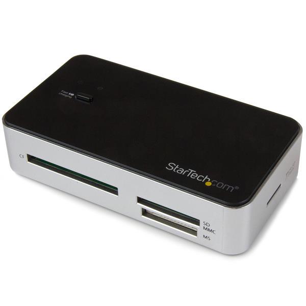 Lecteur de cartes mémoires multimédia USB 3.0 avec hub USB 3.0 à 2 ports et port de charge rapide USB Product ID: FCREADU3HC Le lecteur de cartes USB 3.