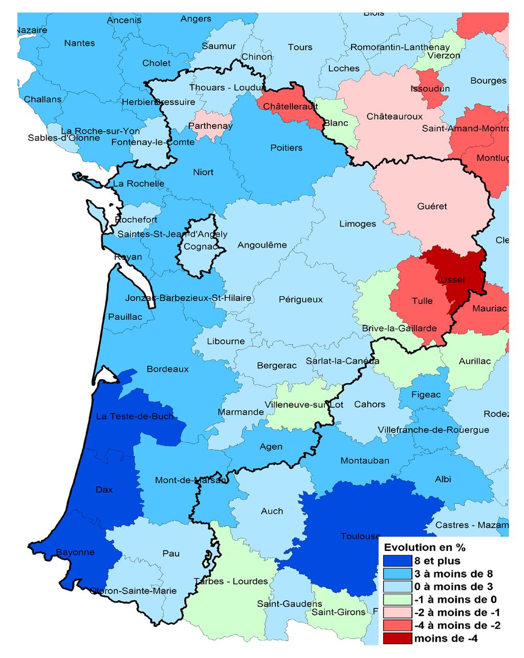 Approche économique des 33 zones d'emploi de la Nouvelle-Aquitaine - ZE DÉMOGRAPHIE IMPACT SUR UN AN DES MIGRATIONS PAR CLASSE D'ÂGE QUINQUENNAL Solde migratoire (entrées - sorties) rapporté à la