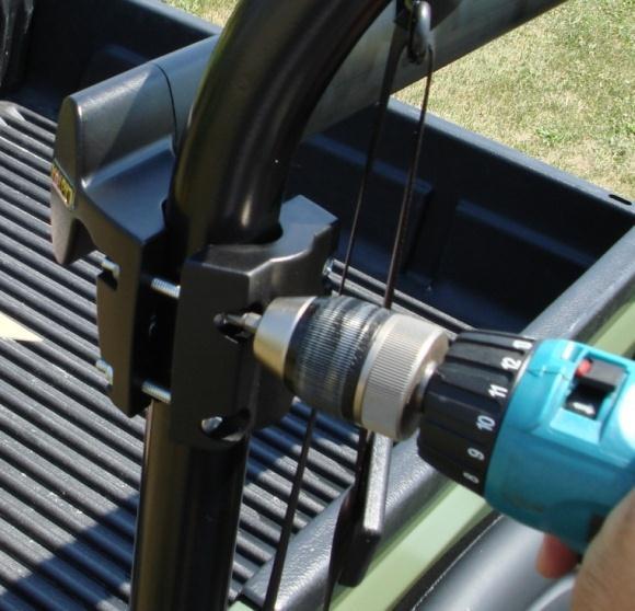 STEP BY STEP INSTRUCTIONS: 1. Using the 4 ¼ x 2.25 or the 5.50 Truss Head Bolts and ¼ Nylock Nuts mount the Left Hand Extrusion End Cap on the dump bed side of the driver side roll bar.