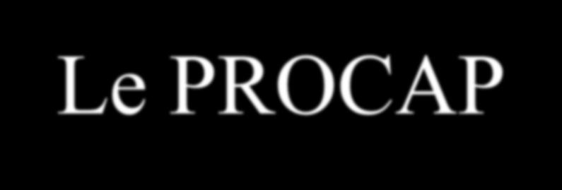 Le PROCAP Projet Commercial et