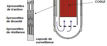 Programme de surveillance des cuves REP 8 paniers avec des éprouvettes de