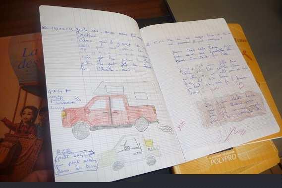 Le cahier d écrivain Le cahier d écrivain ( ou carnet de voyage de l année scolaire ) est un cahier pour lequel la maitresse nous donne des lançeurs : il faut continuer les phrases ou répondre aux