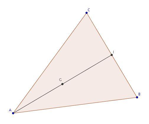 Exercice 6 ABC est un triangle. On note G le barycentre de (A ; 2), (B ; 1) et (C ; 1). Le but de cet exercice est de déterminer la position précise du point G.