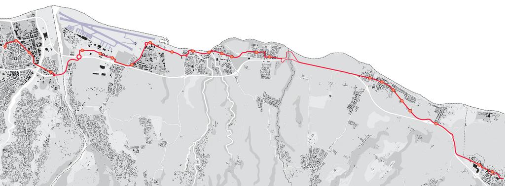 Le tracé L extension de l axe TCSP de la CINOR représente 19,8 km de voie et privilégie les axes où l insertion d aménagements en faveur des bus est facilitée.