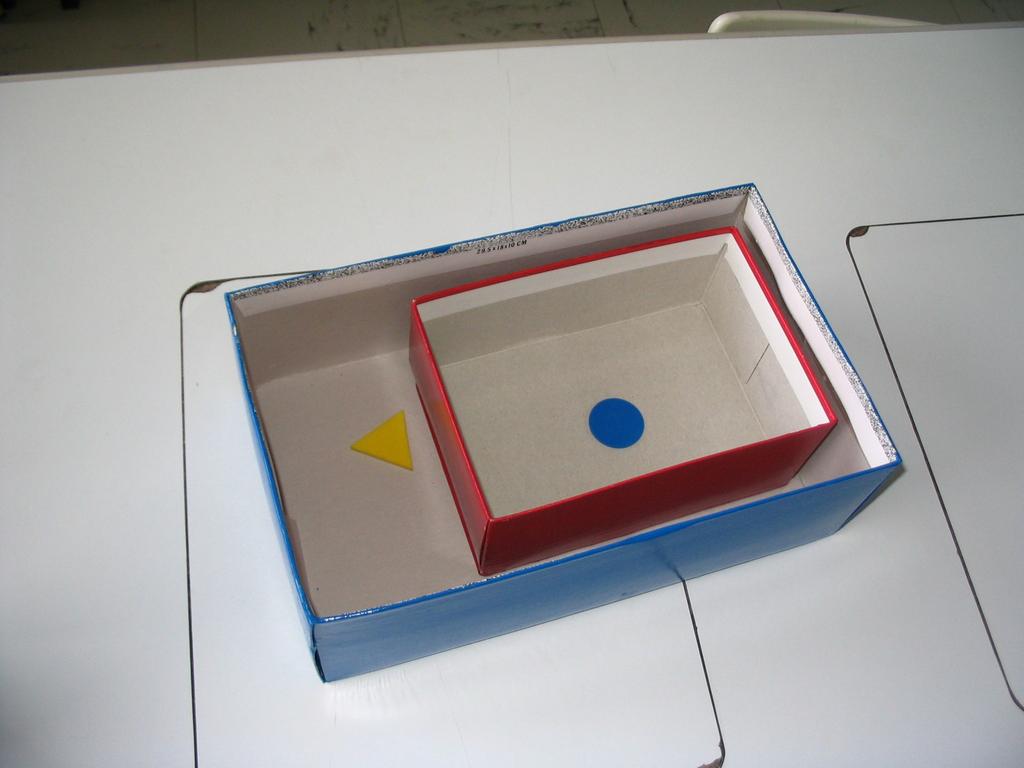 1.Phase de découverte Mise en situation Présentation d une grande boîte bleue fermée. «une boîte mystère» Ouverture pour regarder ce qu il y a dedans.