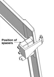 no spacer required with the magnetic bracket when securing to the removable cast frame (fig 14).