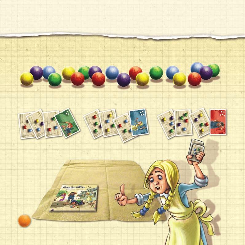 Le jeu est constitué de : - 20 billes en terre de 5 couleurs : Contenu du jeu.