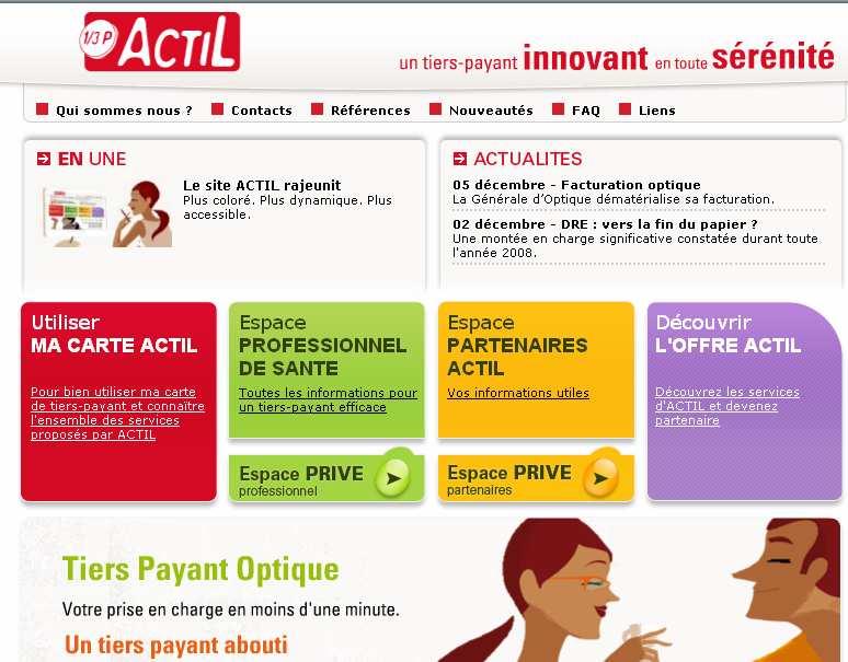 La page d accueil du site actil.com est accessible en tapant l URL : www.actil.com dans son navigateur. En fin de document vous trouverez la grille tarifaire.