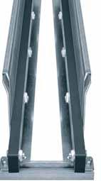 Goulotte en acier Composants Goulotte en acier Configuration Steel Composants = partie latérale 1) = bande de glissement = = rail en C 2) = externe de la cîne = interne de la cîne = uteur externe de
