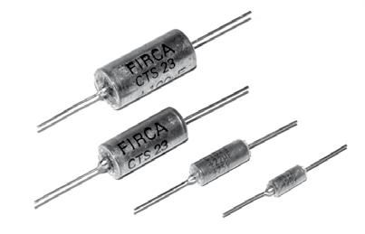 CTS 23 (SIS125) - CTS 23M (=CSR23) CTS 33 (SISFR125) - CTS 33M (=CSR33) Solid tantalum capacitors Hermetically sealed metal cases Axial leads Polarized types General purpose - Extended range