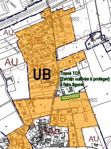 Zones à vocation dominante habitat AUab et AUa Les Petits Eynards Reclassement en zone UB des zones AUab