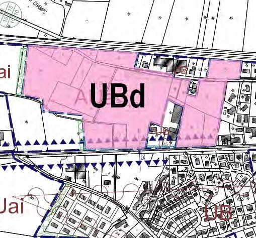 Elle est reclassée en UBd dans le projet de modification du PLU qui correspond, dans la zone UB, à la création d un