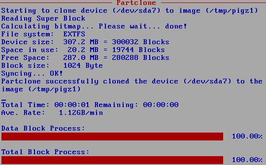 - Le clonage a été effectué avec succès : c) Inventaire et clonage de la machine Windows - Tout d abord, avant d allumer