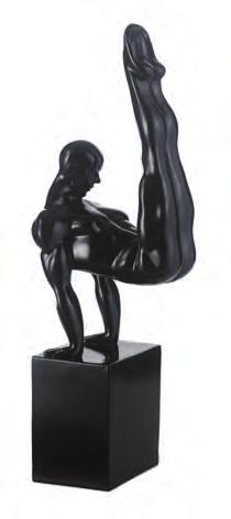 GYM Statuette homme en résine noire D.16 x HT.