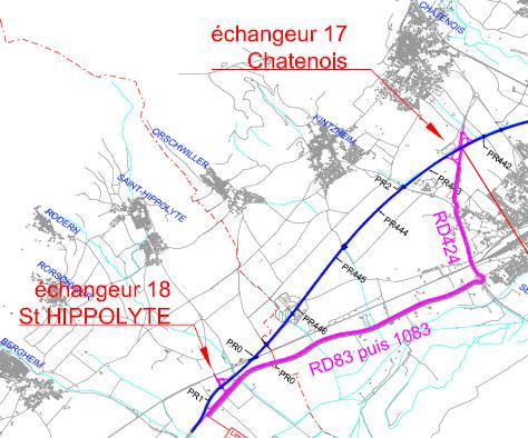 Durant ces travaux, les bretelles Châtenois vers Colmar et Sélestat vers Colmar seront déviées par les RD424, 1083 puis 83. Ce même itinéraire sera fléché en tant qu'itinéraire de délestage de l'a35.
