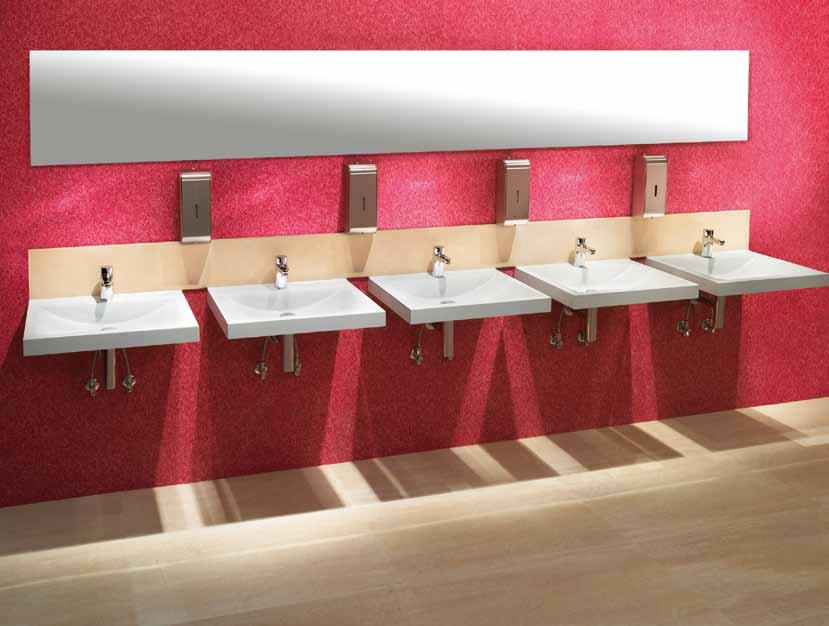 Installation avec lavabos individuels QUADRO,