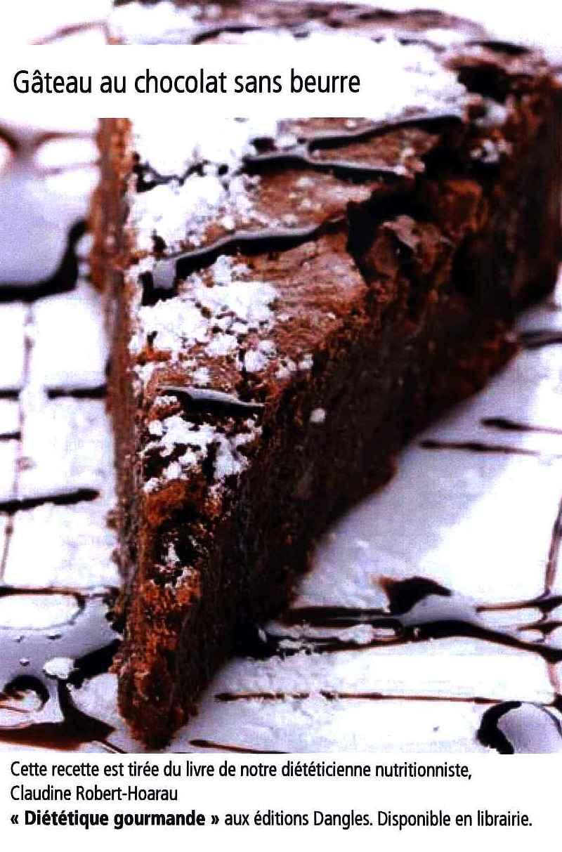 Page 4/8 Gâteau au chocolat sans beurre Cette recette est tirée du livre de notre diététicienne