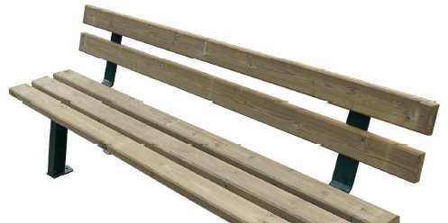 BANC LIORA Banc 10 lames en bois exotique acajou Dimension: 2000x51x43 mm