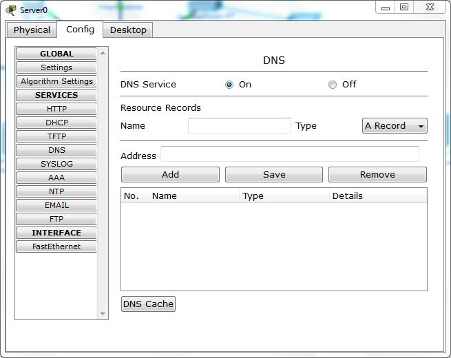 7.13. Cliquer sur «Serveur DNS». Dans l onglet «Config», cliquer sur le service «DNS». 7.14. Entrer dans l onglet «Name» l adresse WEB du site. 7.15.