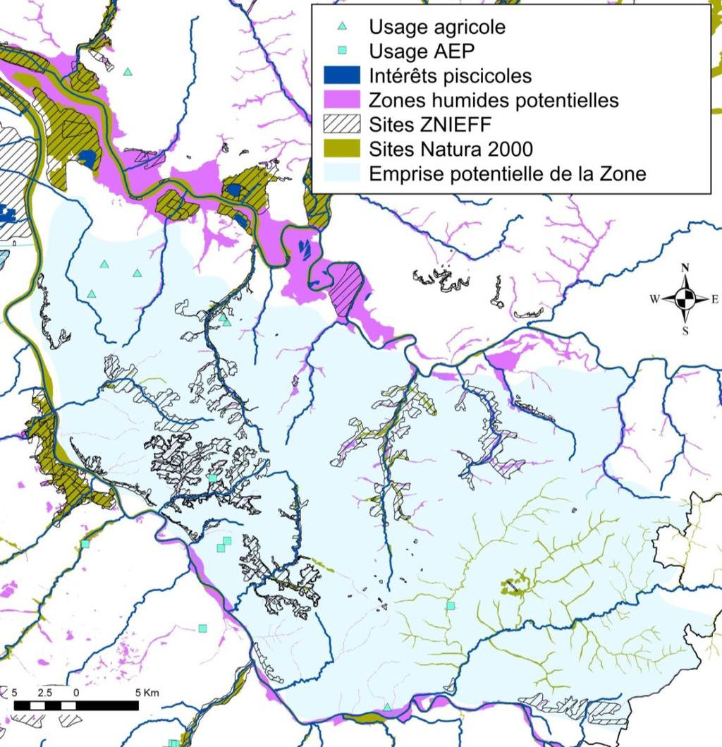 4.6. ENTRE-DEUX-MERS Dans l Entre-Deux-Mers, les plateaux calcaires oligocènes abritent une nappe libre largement drainée par un réseau hydrographique dense et donnent naissance à de nombreuses
