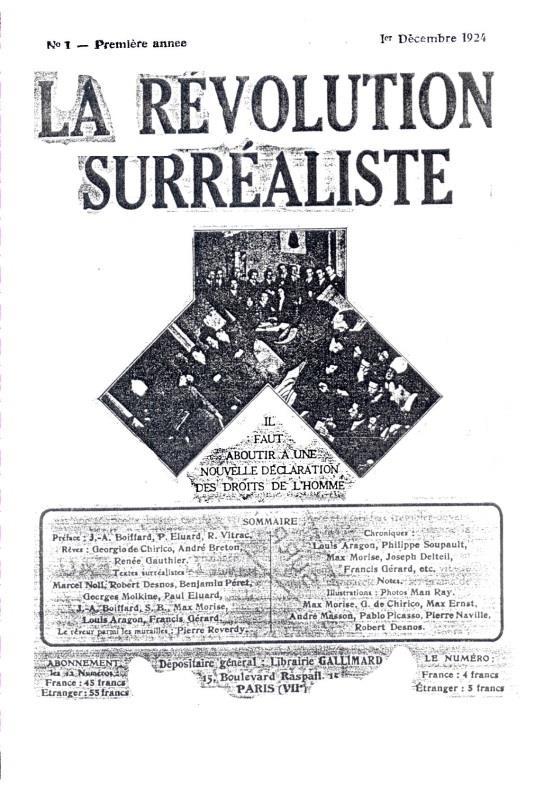 LE SURRÉALISME André Breton et le mouvement surréaliste, Paris : Gallimard, 1967, 384 p.