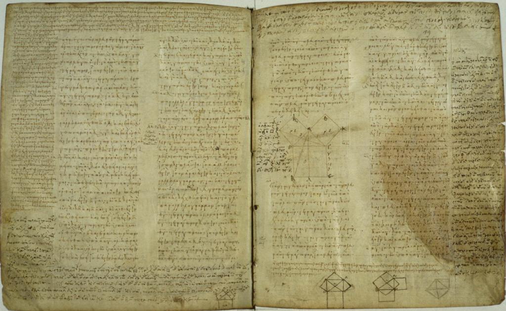 Le manuscrit le plus ancien qui nous soit parvenu: «Les Eléments», d Euclide