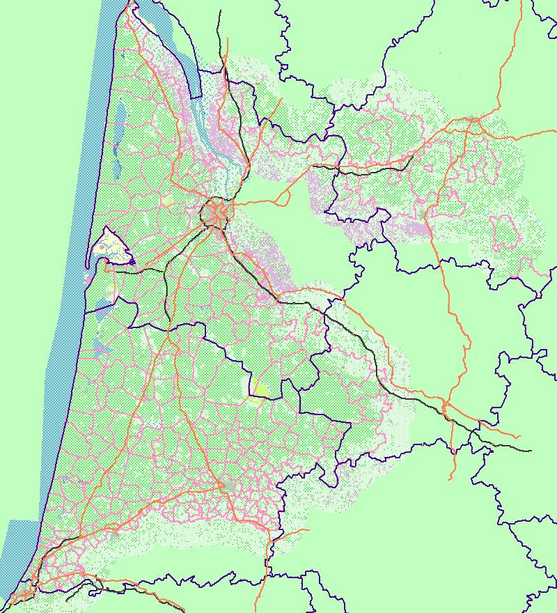 RESEAU DFCI Dordogne (24) BORDEAUX Gironde (33) Landes (40) Lot et Garonne(47) 244 ASA de DFCI