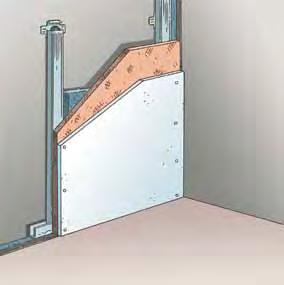 La distance entre la fixation et les rails du sol et du plafond est de maximum 130 cm. L entraxe des montants verticaux est de 600 mm.