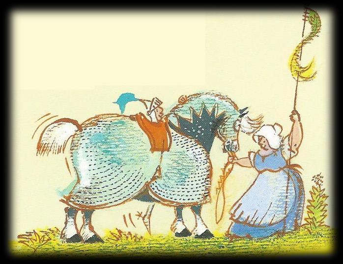 » Ils entassent tout le blé et le sarrasin dans la grange puis Dame Suzanne prend les mesures du cheval pour commencer