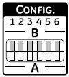 Figure 2 : Disposition des commutateurs DIP (arrière de la caméra) OFF (INACTIVE) Commutateur Description 1. Balance des blancs ON (ACTIVE) ALLUME : mode ATW ; ETEINT : mode PTL 2.
