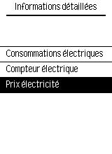 PRISE EN MAIN DE LA COMMANDE D AMBIANCE 19 PRIX DE L ELECTRICITE Le prix de l électricité est renseigné par défaut et peut être actualisé selon l évolution des tarifs du fournisseur d énergie.