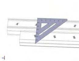 Centrez le gabarit de trous de la rampe inférieure à l aide de cette dimension et coupez à la longueur.