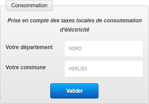 Guide d utilisation - Suivi de la consommation électrique Paramétrage des taxes locales Dans le menu Configuration : Au niveau