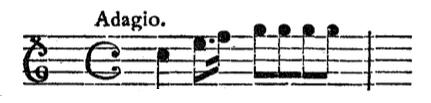 Par exemple : 10 Dans les pièces rapides, l'archet est soulevé sur chaque point, et l on joue donc chaque note en la séparant de la suivante et en sautant.