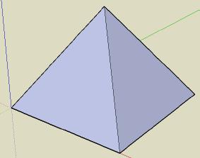 création de la pyramide, de hauteur 300 cm. 3.1 Sélectionner l'outil «Déplacer/copier» Cliquer sur le point M (étiquette «Extrémité»).