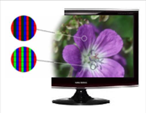 photoélectriques sensibles à l une des trois couleurs et disposées régulièrement sur la matrice du capteur.