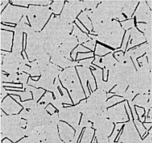 Austénite Microstructure de l'austénite Solution solide de carbone dans le fer gamma ( ). La quantité de carbone atteint 1.