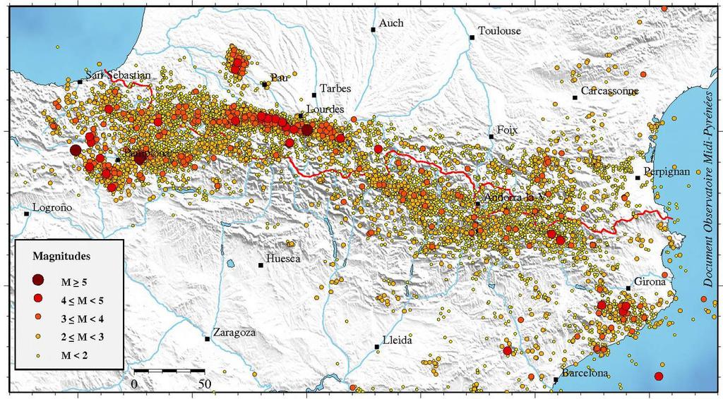 La sismicité instrumentale Vue d ensemble : une répartition