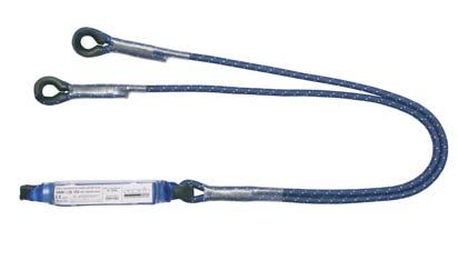 manucroche Double rope lanyard 1,50 m with absorber +