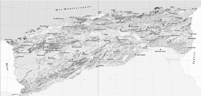 Carte Géologique du Nord de l Algérie Carte Hydrogéologique du Nord de l Algérie Année 2001: