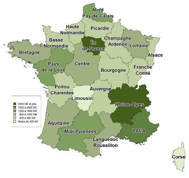 TRAVAUX PUBLICS réalisés en 2013 France En 2013, les dépenses de Travaux Publics de l ensemble des territoriales françaises ont atteint 23,849 milliards d euros TTC.
