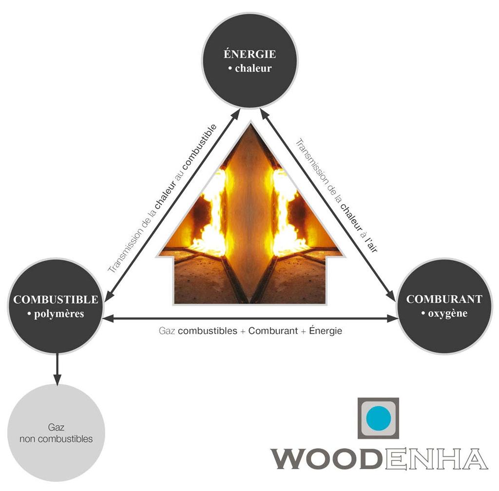 Protection active Le bois, un matériau combustible: Le triangle du feu Feu si 3 éléments: NRJ / COMBURANT / COMBUSTILE Le feu est un phénomène oxydatif exothermique Protection active: Curative