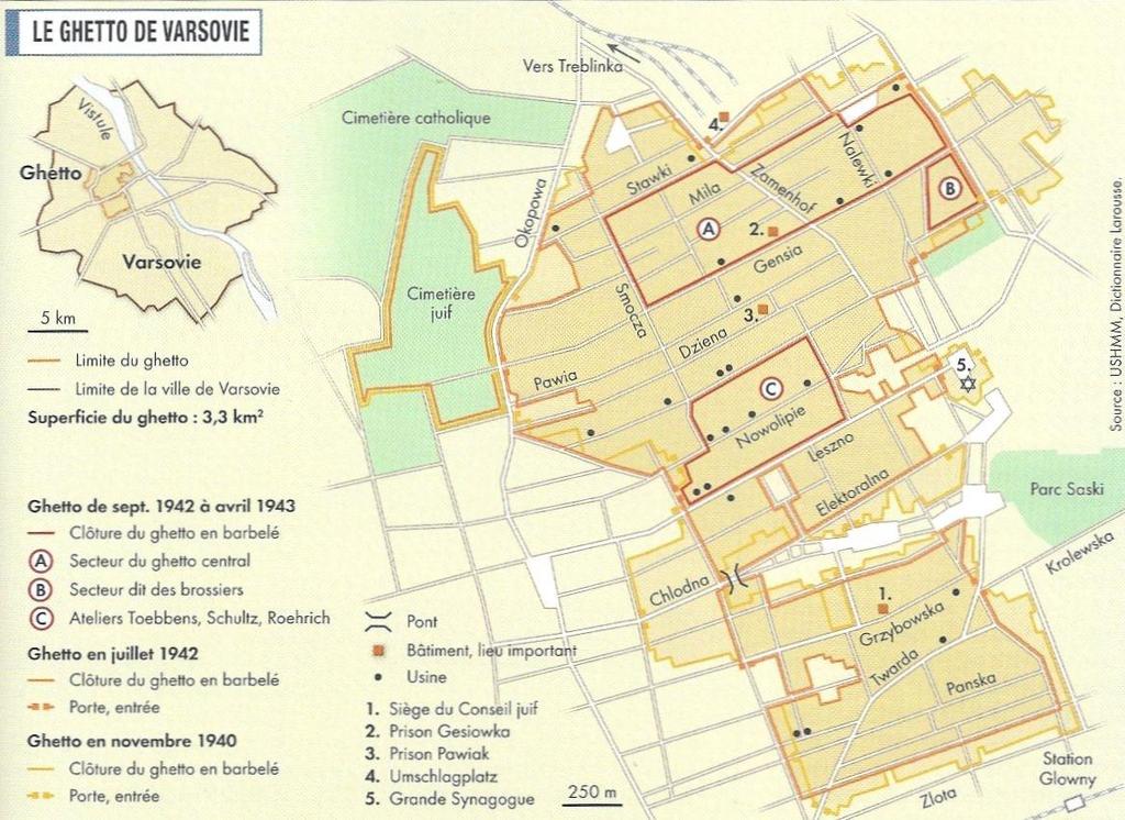 Plan du ghetto de Varsovie Georges