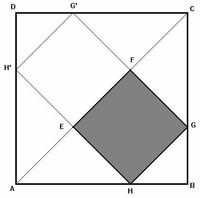 3. Recherche d'un pavage commun aux carrés ABCD et EFGH On rappelle que le pavage d une surface est l action de couverture totale et sans superposition de cette surface par un nombre entier de