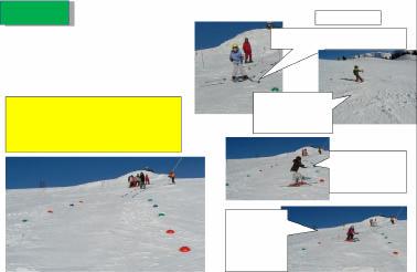Le skieur s arrête sans sortir de la zone matérialisée.
