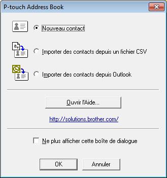 Comment utiliser P-touch Editor Comment utiliser P-touch Address Book (Windows uniquement) 6 Cette section décrit la procédure à suivre pour créer efficacement des étiquettes à partir de contacts, en