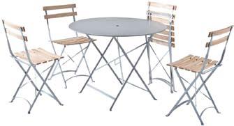 64 cm HNN013 189 HT ENSEMBLE SET 4 chaises Teck /Teck chairs 1 table Teck octogonale /Teck