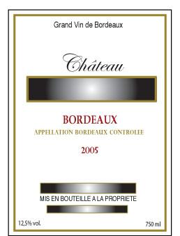 E=que>es Bordeaux conven=onnel Bordeaux charte de négociant : «des vins de grande qualité en