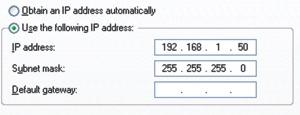 Click Internet Protocol (TCP/IP) and then click Properties. Then click on Use the following IP address, and make sure you assign your network adapter an IP address in the subnet of 192.168.1.x.
