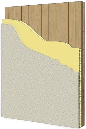 enduit (ETICS) [Si type de doublage extérieur = Contre-ossature bois support d isolant semi-rigide et bardage ventilé] : - Epaisseur d isolant de doublage extérieur (mm) :